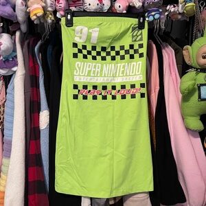 Forever 21 Super  Nintendo Bodycon Mini Strapless Dress